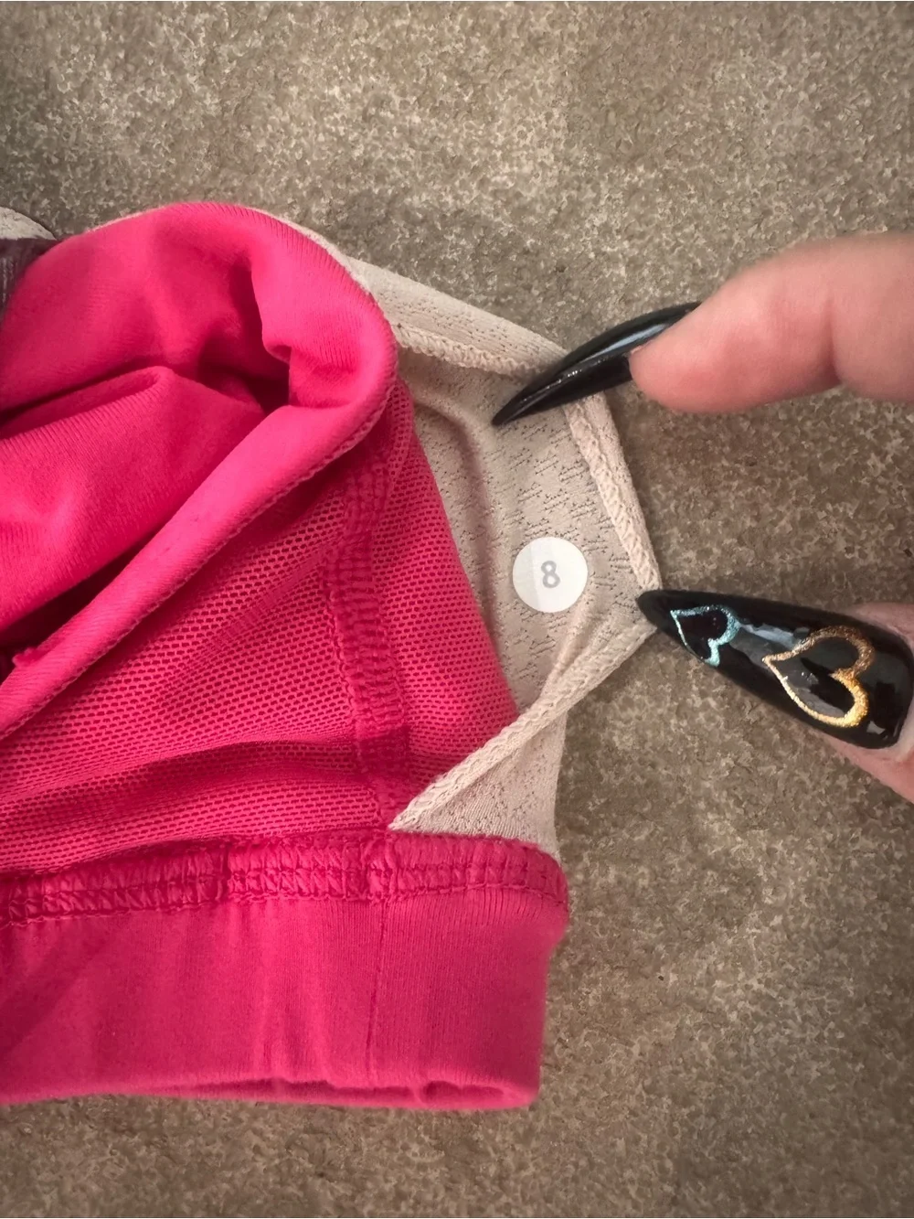 Lululemon Wild Tank Top 2-in-1 Heathered Black Cherry Coral Size 8 Built-In Bra